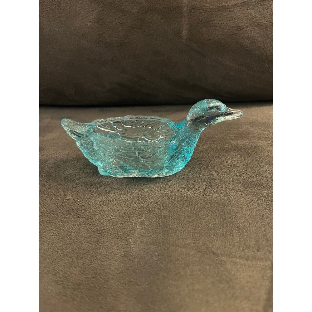 Vintage open salt topaz swan